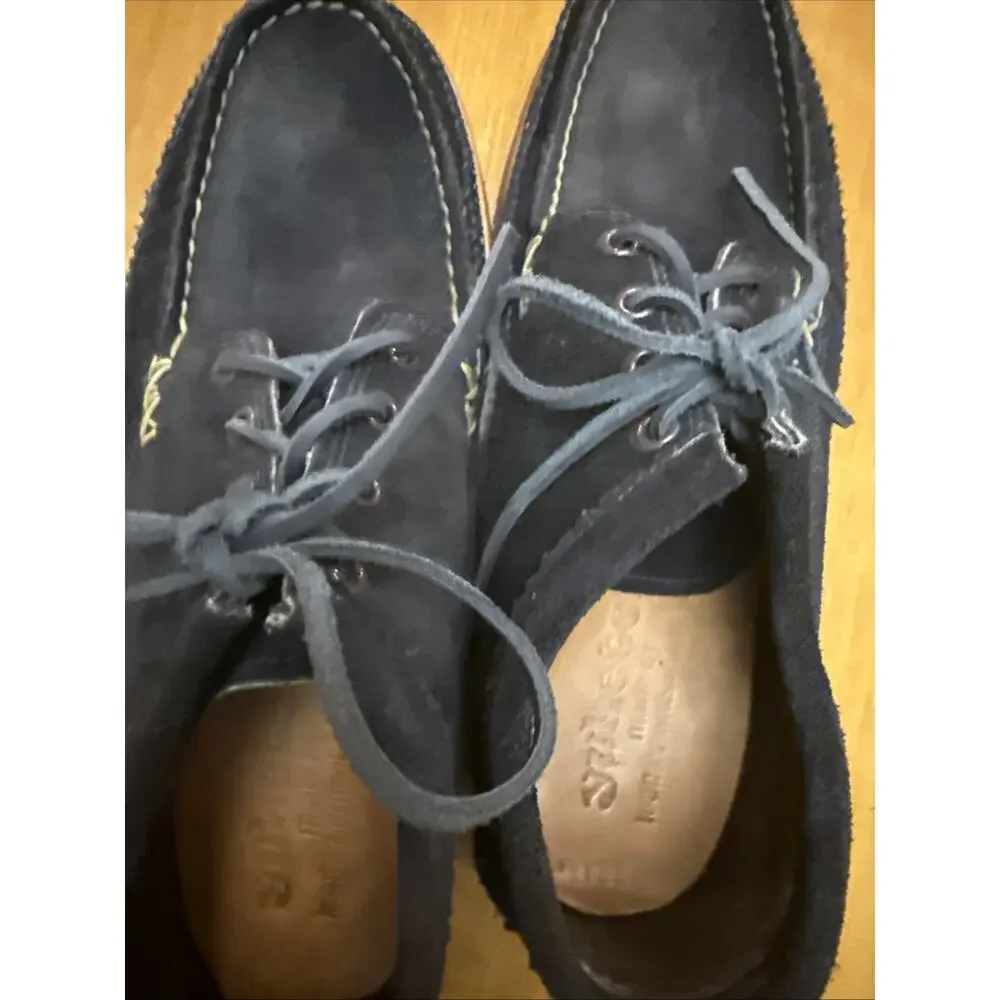 Yuketen Maine Guide Ox - Navy Suede, Size 12D, Vibram Sole, Made In USA, EUC!